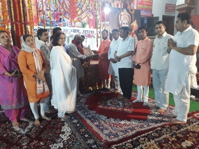 श्री काली माता मंदिर के परिसर में श्री हनुमान चालीसा जी के पाठ का आयोजन