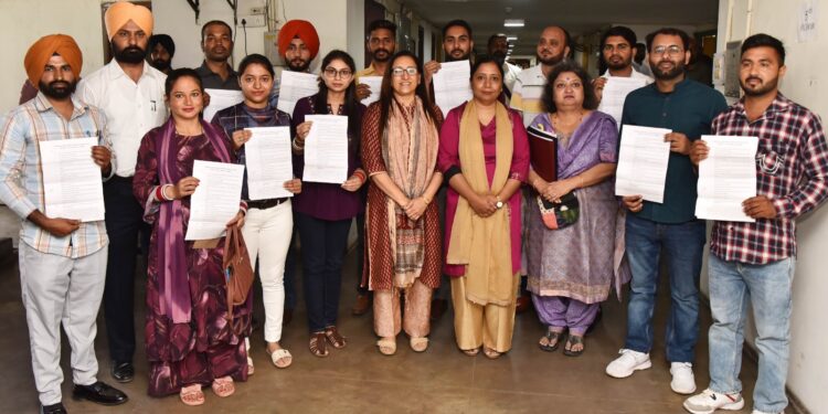 DR. BALJIT KAUR HANDS OVER APPOINTMENT LETTERS TO 11 CLERKS