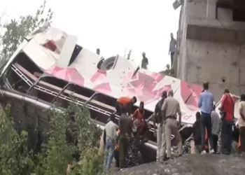 Bus carrying pilgrims from Amritsar to Katra falls off bridge