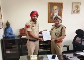 PUNJAB POLICE’S HEAD CONSTABLE HONOURED FOR SAVING DOG