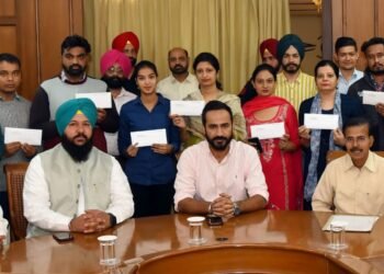 Meet Hayer handed over appointment letters to 13 newly appointed candidates of PWRMDC