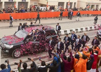 PM Modi holds roadshow; inaugurates redeveloped Ayodhya railway station