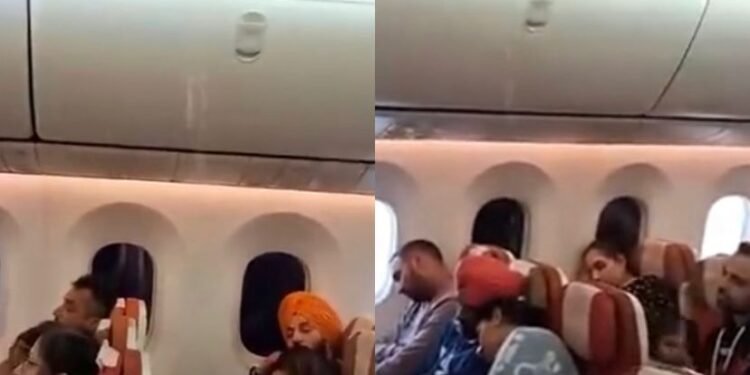 On Air India Amritsar to London flight, video of water leaking from overhead panel goes viral