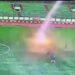 A tragic incident occurred during a friendly football match in Indonesia, where a player lost his life after being struck by lightning. The shocking video of this unfortunate event has gone viral, leaving viewers in disbelief.