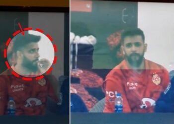 During the final match of the Pakistan Super League, Imad Wasim was found smoking in the dressing room.