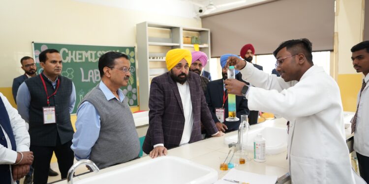 BHAGWANT MANN AND ARVIND KEJRIWAL DEDICATE 13 SCHOOLS OF EMINENCE IN PUNJAB