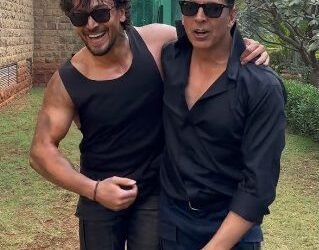 Akshay Kumar gets drenched in a fizzy beverage due to Tiger Shroff’s elaborate April Fools’ Day joke.