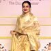 Richa Chadha receives a blessing from Rekha as she prepares to become a mother.
