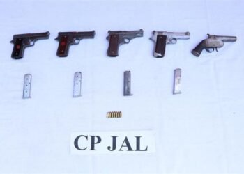 The authorities in Jalandhar have apprehended a criminal associated with the Gounder gang and confiscated five firearms.