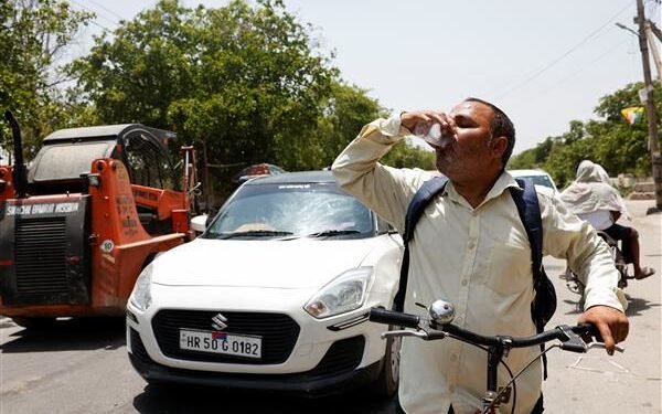 The first heat-related fatality in Delhi has been recorded, with a man experiencing a fever spike to 107 degrees Celsius.