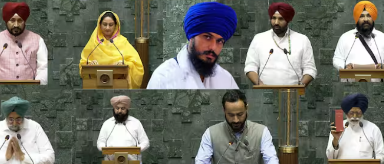 12 out of 13 members of parliament from Punjab have taken the oath, with Amritpal Singh being the only one who did not receive permission