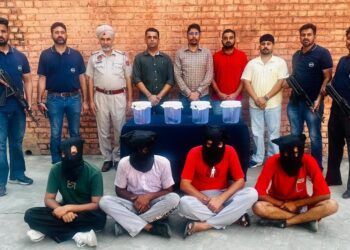 PUNJAB POLICE FOILS DACOITY BID WITH BUST OF JASSA BURJ GANG; KINGPIN AMONG 4 HELD, 4 PISTOLS RECOVERED