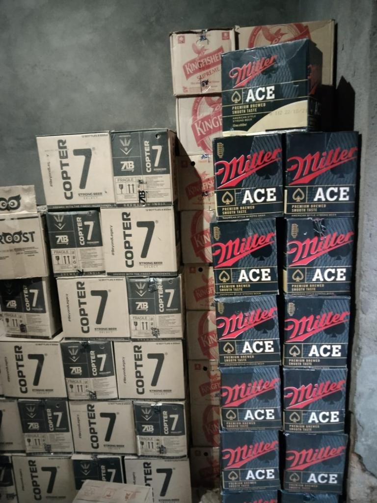 Big -haul of 2718 cases of liquor found stored in unauthorized place unearthed by Excise Department in Patiala