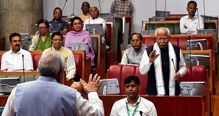 नूंह हिंसा पर गतिरोध, पक्ष-विपक्ष में हंगामा, दो बार कार्यवाही स्थगित