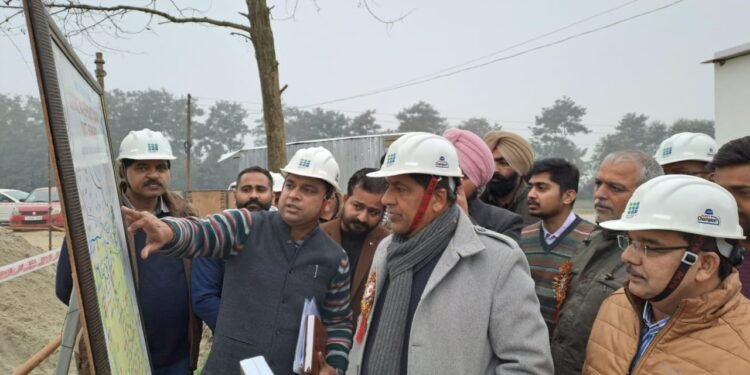 जल आपूर्ति एवं स्वच्छता मंत्री ब्रम शंकर जिम्पा द्वारा तलवाड़ा प्रोजैक्ट का दौरा  