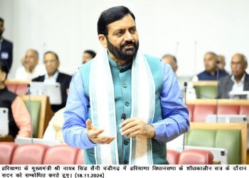 प्रदेश में डीएपी खाद की कोई कमी नहीं, राज्य में डीएपी का पर्याप्त स्टॉक उपलब्ध – मुख्यमंत्री नायब सिंह सैनी*