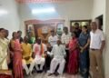 केंद्रीय मंत्री के डी उइके पहुचे रामा जी साहू के निवास पर