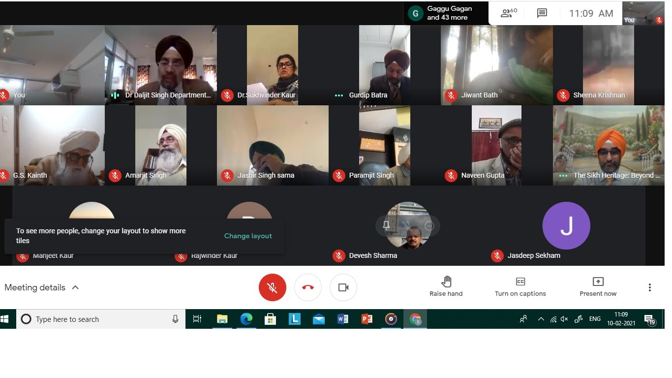 Two Days International Webinar On Sri Guru Tegh Bahadur Ji Concluded