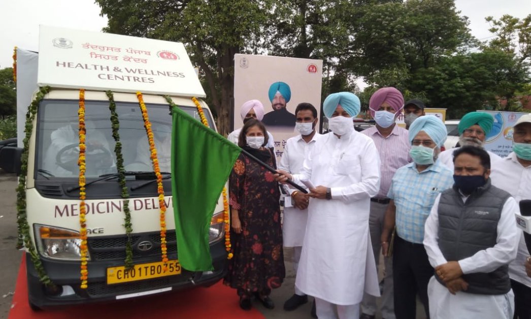 Balbir Sidhu flags off Medicine Delivery Van to fulfill requirements of Health & Wellness Centers