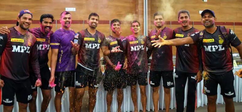 KKR Players Celebrate Holi At Their Camp Ahead Of IPL 2021