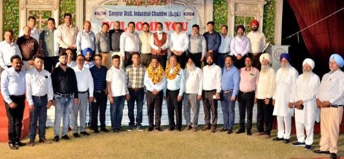 घनश्याम कांसल संगरूर डिस्ट्रिकट इंडस्ट्रियल चैंबर के लगातार छठी बार बने जिलाध्यक्ष