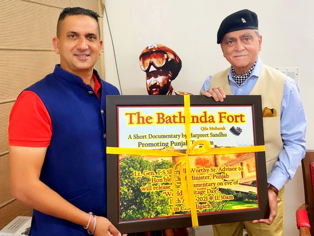 SENIOR ADVISOR TO CHIEF MINISTER LT. GEN T.S. SHERGILL RELEASES DOCUMENTARY FILM ‘THE BATHINDA FORT’ ON EVE OF WORLD HERITAGE DAY