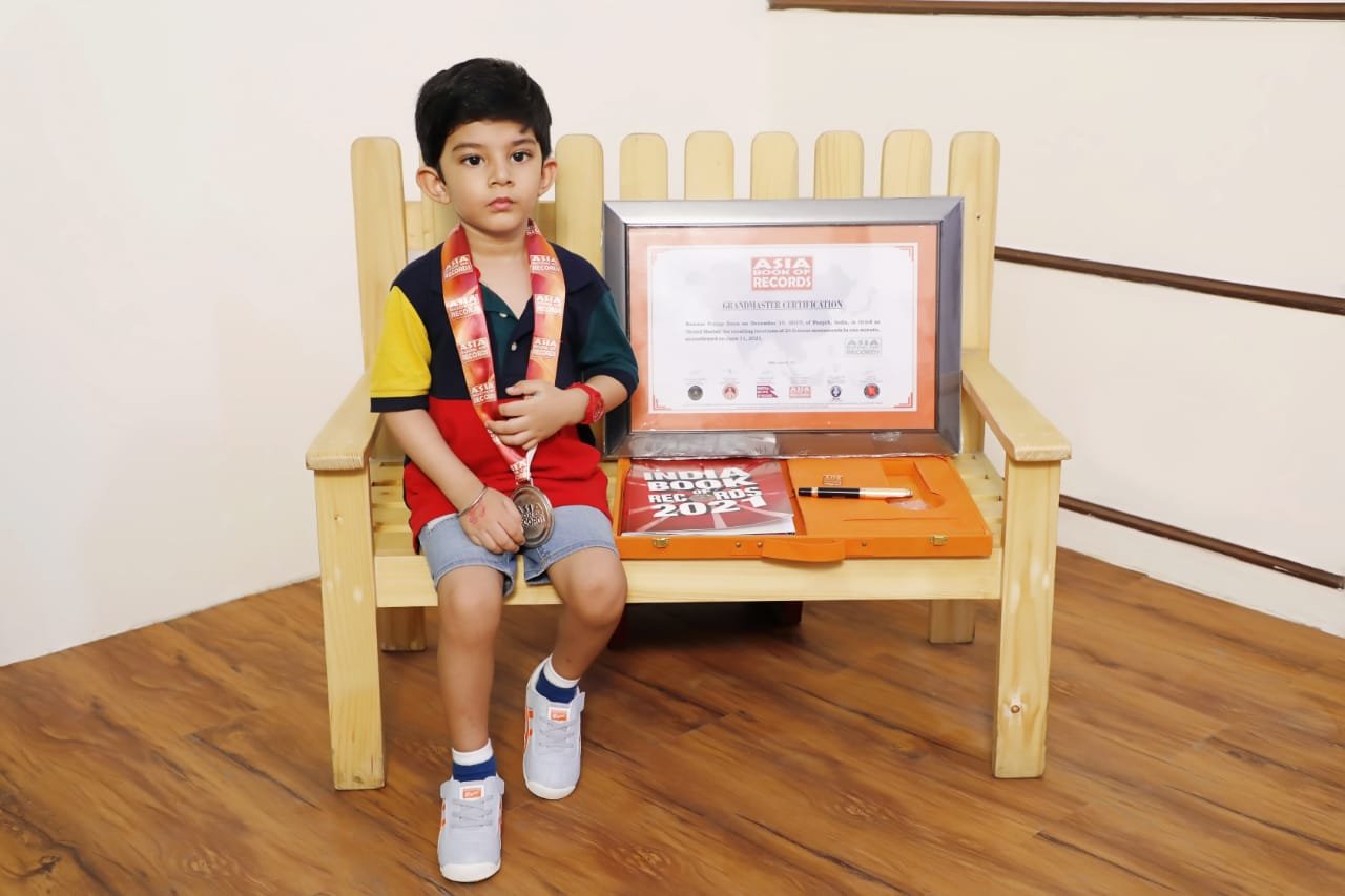 3.5 year old Kunwarpartap bags records for extraordinary memory