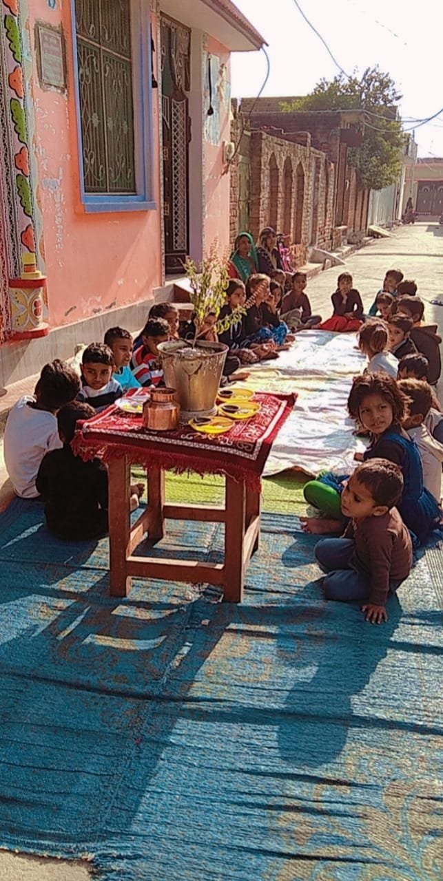 स्वतंत्रता के अमृत महोत्सव के अंतर्गत हुआ भारत माता एवं तुलसी पूजन