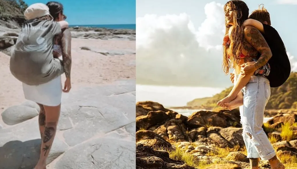 माँ का जज़्बा: पुत्र को पीठ पर बिठा कर करा रही है दुनिया की सैर