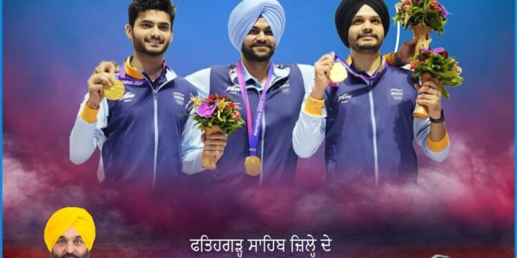 ਮੀਤ ਹੇਅਰ ਨੇ ਸੋਨ ਤਮਗ਼ਾ ਜੇਤੂ ਅਰਜੁਨ ਚੀਮਾ ਨੂੰ ਦਿੱਤੀ ਮੁਬਾਰਕਬਾਦ