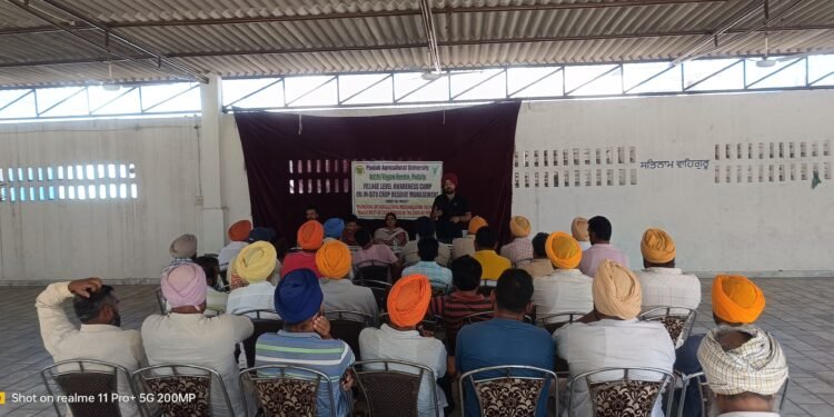 ਪਿੰਡ ਸੌਜਾ ਵਿਖੇ ਕ੍ਰਿਸ਼ੀ ਵਿਗਿਆਨ ਕੇਂਦਰ ਨੇ ਲਗਾਇਆ ਕਿਸਾਨ ਜਾਗਰੂਕਤਾ ਕੈਂਪ