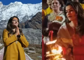 ਕੇਦਾਰਨਾਥ ਤੋਂ ਬਾਅਦ ਰਿਸ਼ੀਕੇਸ਼ ਪਹੁੰਚੀ ਰਵੀਨਾ ਟੰਡਨ, ਬੇਟੀ ਰਾਸ਼ਾ ਤੇ ਪੁਜਾਰੀਆਂ ਨਾਲ ਕੀਤੀ ਗੰਗਾ ਆਰਤੀ