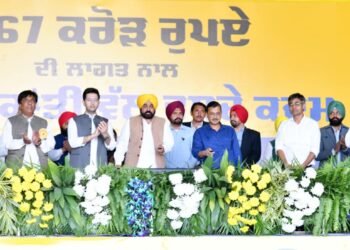 ਮੁੱਖ ਮੰਤਰੀ ਭਗਵੰਤ ਮਾਨ ਤੇ ਦਿੱਲੀ ਦੇ ਮੁੱਖ ਮੰਤਰੀ ਅਰਵਿੰਦ ਕੇਜਰੀਵਾਲ ਨੇ ਪੰਜਾਬ ਵਿੱਚ ‘ਵਿਕਾਸ ਕ੍ਰਾਂਤੀ’ ਦੇ ਲਾਮਿਸਾਲ ਯੁੱਗ ਦੀ ਕੀਤੀ ਸ਼ੁਰੂਆਤ