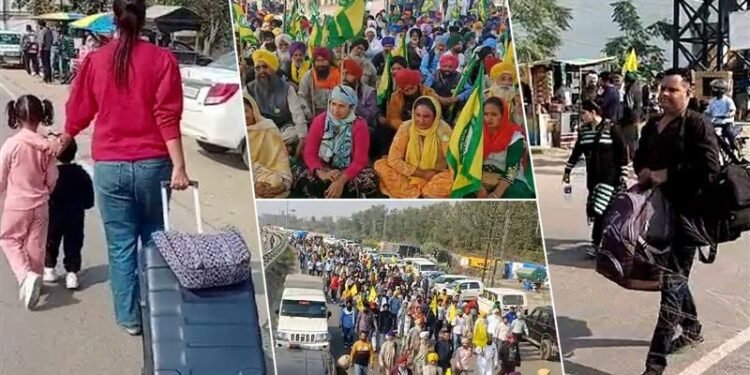 ਕਿਸਾਨਾਂ ਨੇ ਜਲੰਧਰ-ਫਗਵਾੜਾ ਹਾਈਵੇਅ ’ਤੇ ਧਰਨਾ ਲਗਾ ਕੇ ਆਵਾਜਾਈ ਠੱਪ ਕੀਤੀ, ਸੈਂਕੜੇ ਵਾਹਨ ਫਸੇ