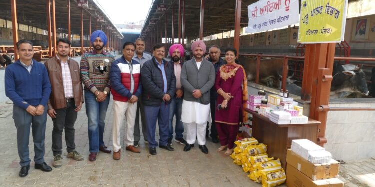 ਪਸ਼ੂ ਪਾਲਣ ਵਿਭਾਗ ਨੇ ਲਾਇਆ ਸ੍ਰੀ ਰਾਧਾ ਕ੍ਰਿਸ਼ਨ ਗਊ ਸੇਵਾ ਸਮਿਤੀ ਗਊਸਾਲਾ ਵਿਖੇ ਪਸ਼ੂ ਜਾਂਚ ਤੇ ਸੰਭਾਲ ਕੈਂਪ