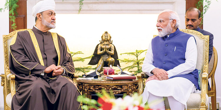 ਓਮਾਨ ਦੇ ਸੁਲਤਾਨ ਨਾਲ ਮੁਲਾਕਾਤ ਪ੍ਰਧਾਨ ਮੰਤਰੀ ਮੋਦੀ