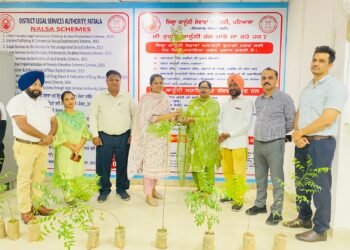 ਜ਼ਿਲ੍ਹਾ ਕਾਨੂੰਨੀ ਸੇਵਾਵਾਂ ਅਥਾਰਟੀ ਨੇ ਵੰਡੇ ਬੂਟੇ